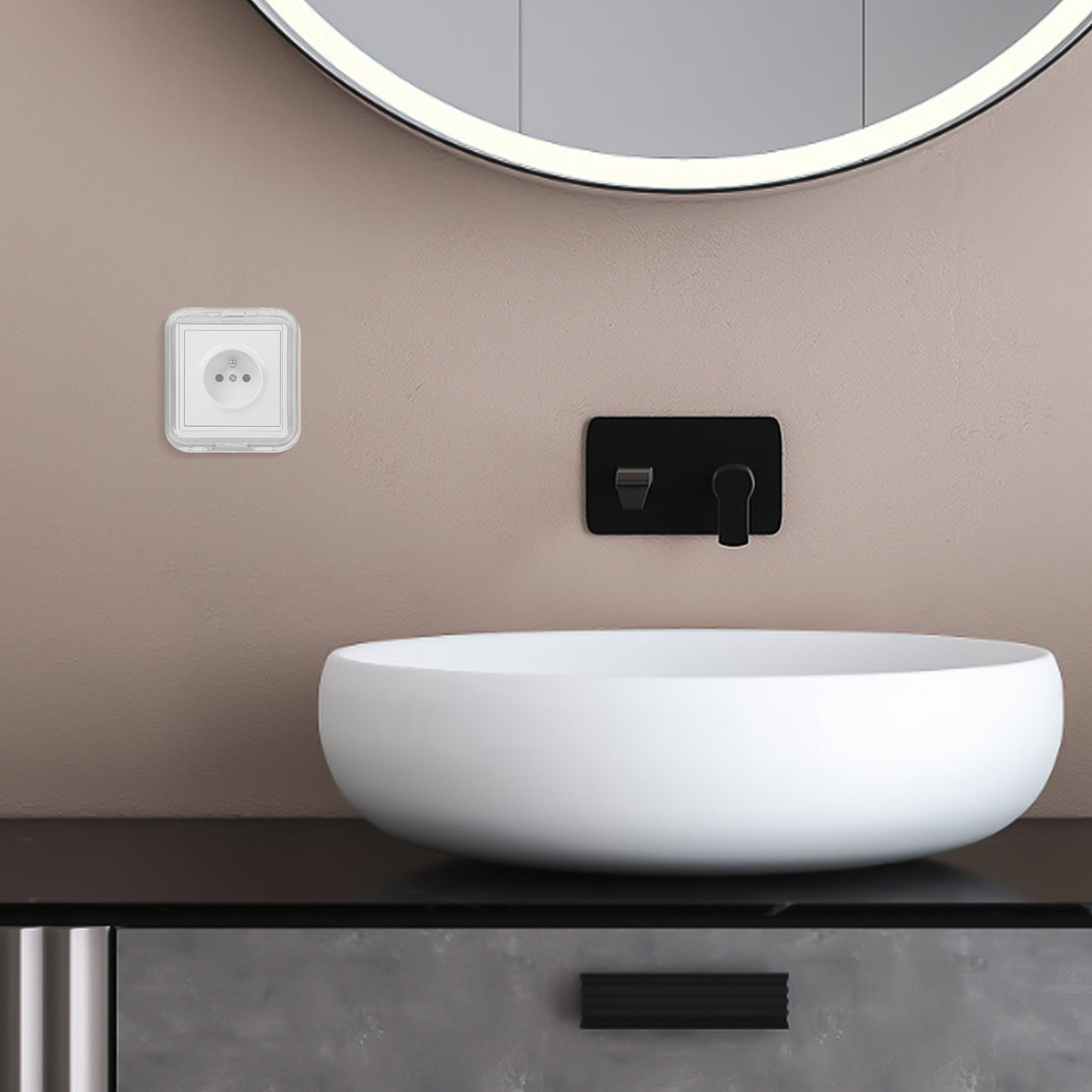 Outlet Cover Baby - Baby-Sicherheits-Steckdosenabdeckungen, wasserdichte, transparente Steckdosenschutzkappen, einfache Installation,